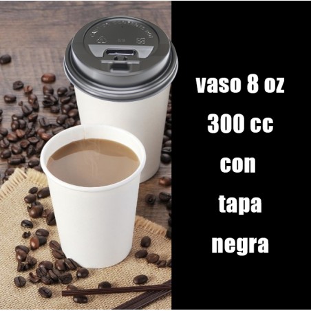 VASO KRAFT 8oz CON TAPA 300 cc X CAJA